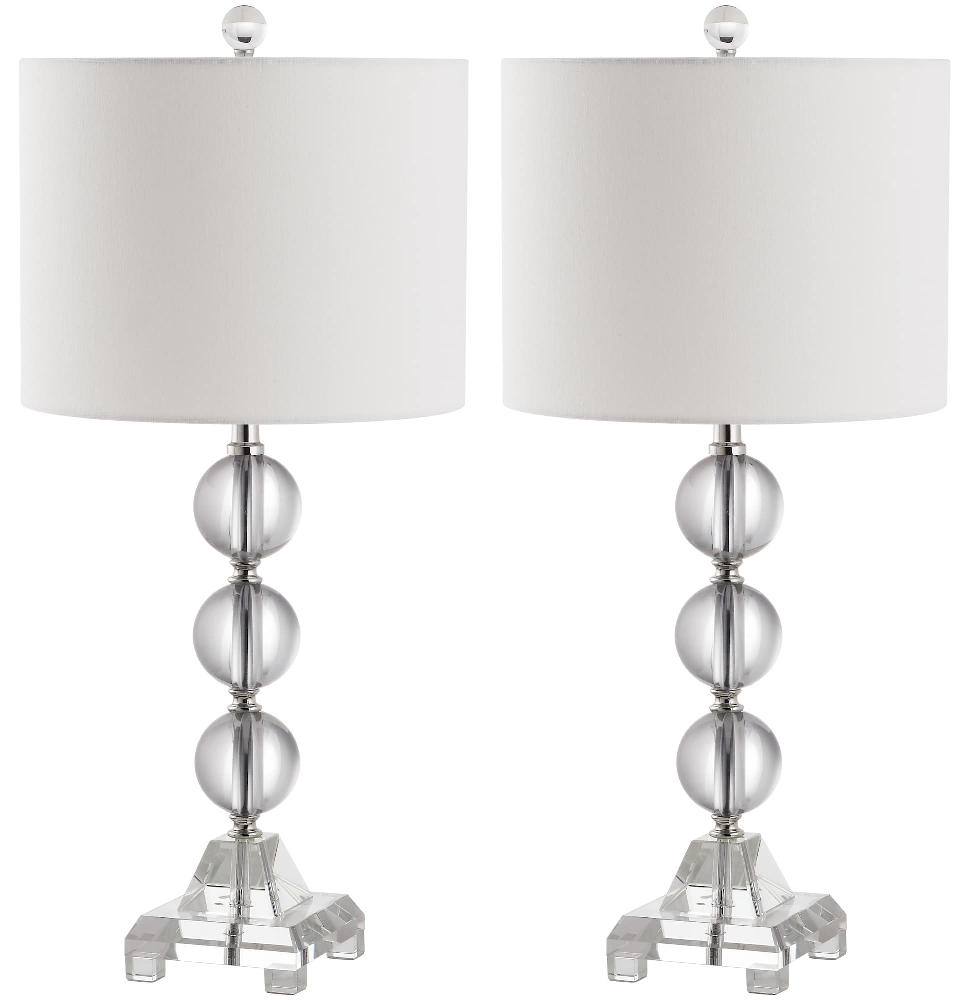 Fiona Crystal Table Lamp Set in Crystal